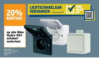 GAMMA Op alle Niko Hydro 55+ schakel-materiaal aanbieding