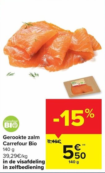 Carrefour Market Gerookte zalm Carrefour Bio aanbieding