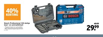 GAMMA Bosch Professional 103-delige boor- en schroefbitset aanbieding
