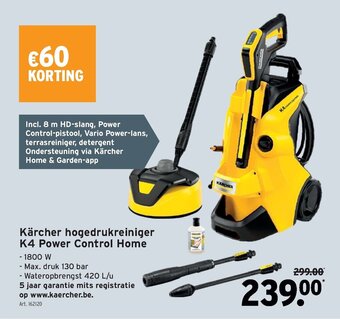 GAMMA Karcher hogedrukreiniger K4 Power Control Home aanbieding