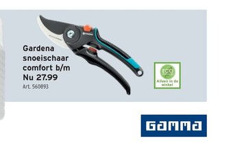 GAMMA Gardena snoeischaar comfort b/m aanbieding