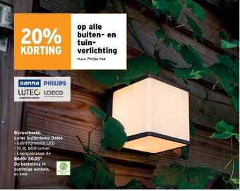 GAMMA Op alle buiten- en tuin-verlichting aanbieding