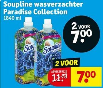 Kruidvat Soupline wasverzachter paradise collection aanbieding