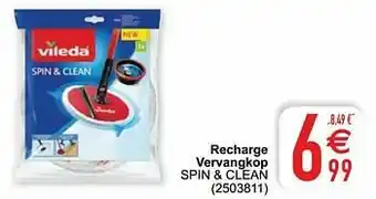 Recharge vervangkop spin + clean