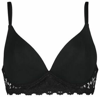HEMA B.A.E. B.A.E. Voorgevormde Bh Met Kant Zonder Beugel Zwart (zwart) aanbieding