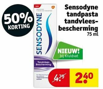Kruidvat Sensodyne tandpasta tandvleesbescherming aanbieding