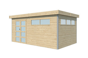 Makro Tuinhuis Lounge 485 x 295 cm stalen dak op geïsoleerd onderdak aanbieding