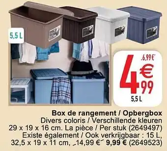 Cora Box de rangement - opbergbox 29x19x16 cm aanbieding