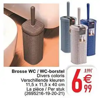 Cora Brosse wc - wc-borstel 11.5x11.5x40 cm aanbieding