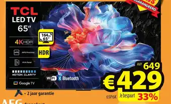 Tcl led tv 65"