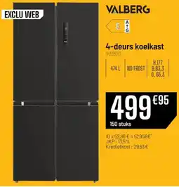 Electro Depot 4-deurs koelkast aanbieding