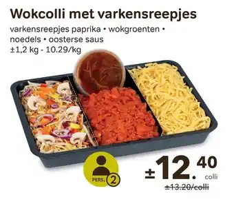 Wokcolli met varkenssreepjes