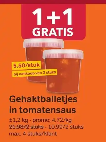 Gehaktballetjes in tomatensaus