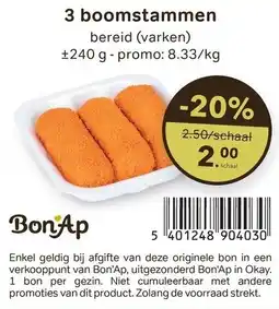 Bon Ap 3 boomstammen aanbieding
