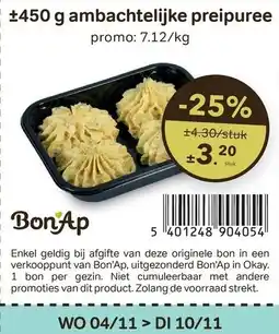 Bon Ap ambachtelijke preipuree aanbieding