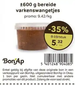 Bon Ap varkenswangetjes aanbieding