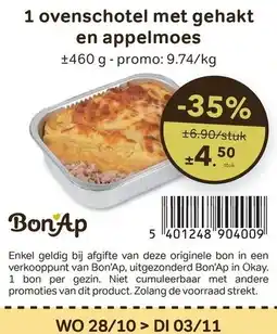 Bon Ap 1 ovenschotel met gehakt en appelmoes aanbieding