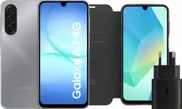 Coolblue Samsung Galaxy A17 128 Go Gris 5G + Pack d'Accessoires aanbieding