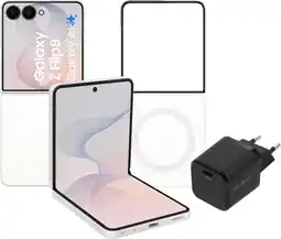Coolblue Samsung Galaxy Z Flip 8 256 Go Blanc 5G + Pack d'Accessoires aanbieding