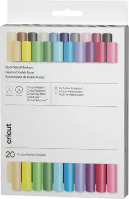 Coolblue Cricut Feutres à Double Pointe Ultimate (Lot de 20) + Adaptateur aanbieding
