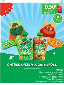 Intermarché Olvarit Babycompote in knijpzakje aanbieding