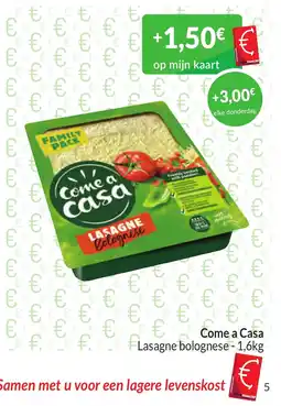 Intermarché Come a Casa Lasagne bolognese aanbieding