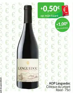 Intermarché AOP Languedoc Côteaux du Levant Rood aanbieding