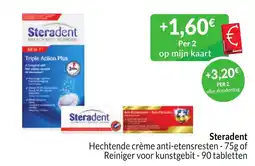 Intermarché Steradent Hechtende crème anti-etensresten aanbieding
