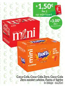 Intermarché Coca-Cola, Coca-Cola Zero, Coca-Cola Zero zonder cafeïne, Fanta of Sprite aanbieding