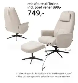 Henders & Hazel relaxfauteuil torino aanbieding