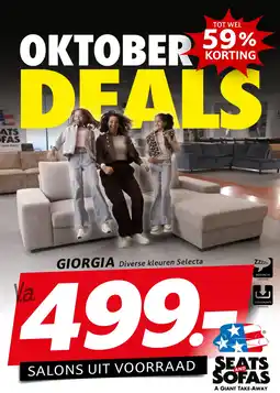 Seats and Sofas Giorgia salons aanbieding