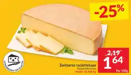 Intermarché Zwitsers raclettekaas aanbieding