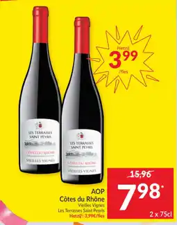 Intermarché AOP Côtes du Rhône Vieilles Vignes Les Terrasses Saint Peyris aanbieding