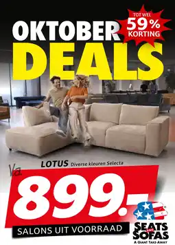 Seats and Sofas Lotus sofas aanbieding