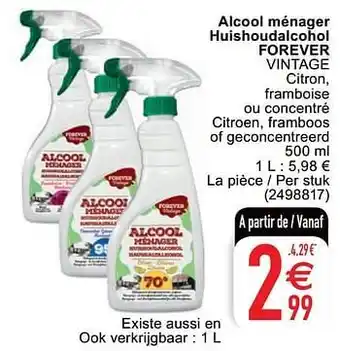 Alcool ménager huishoudalcohol forever 500 ml