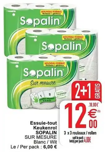 Cora Essuie-tout keukenrol sopalin aanbieding