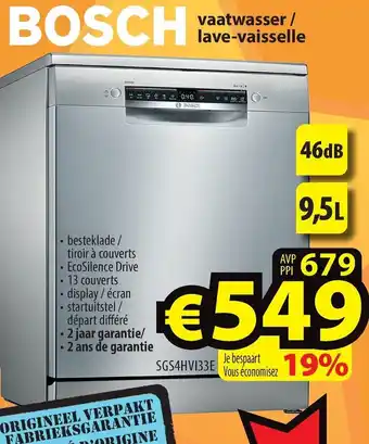 ElectroStock Vaatwasser/lave-vaisselle 9.5L aanbieding