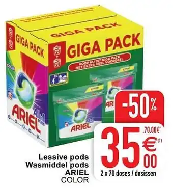 Cora Lessive pods wasmiddel pods ariel aanbieding