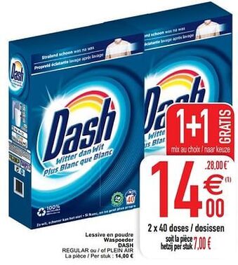Cora Lessive en poudre waspoeder dash aanbieding