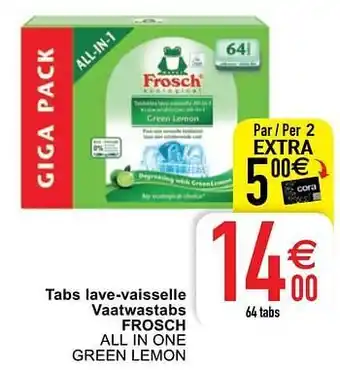 Cora Tabs lave-vaisselle vaatwastabs frosch aanbieding