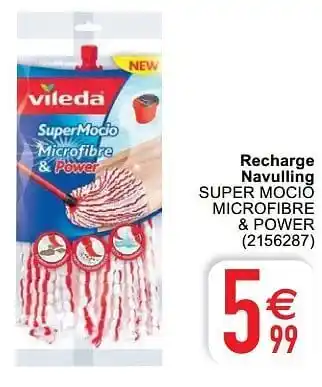 Cora Recharge navulling super mocio microfibre + power aanbieding