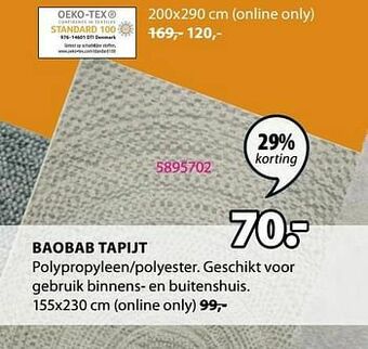Jysk Baobab tapijt aanbieding