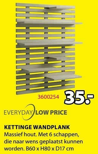 Jysk Kettinge wandplank aanbieding