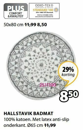 Jysk Hallstavik badmat aanbieding