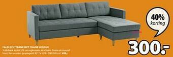 Jysk Falslev zitbank met chaise longue aanbieding