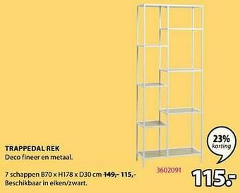 Jysk Trappedal rek 7 schappen aanbieding