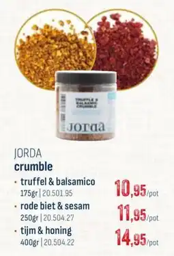 Horeca totaal Jorda crumble aanbieding
