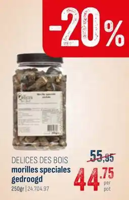 Horeca totaal delices des bois morilles speciales gedroogd aanbieding