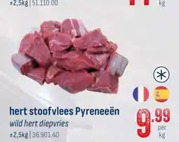 Horeca totaal hert stoofvlees Pyreneeën aanbieding