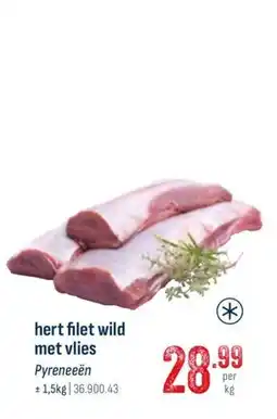 Horeca totaal hert filet wild met vlies aanbieding